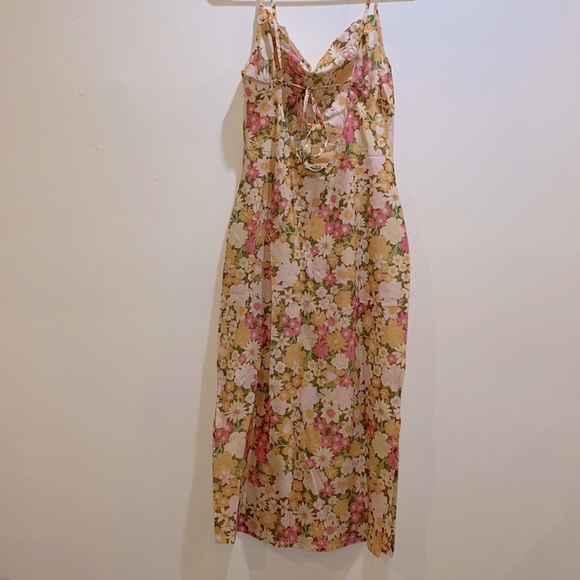 Floral Midi Cowl-neck Slip Dress - Picture 5 of 8